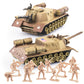 Maozyhomie U.S Army Tank And Army Men Toys Playset, 2Pc Us Tank-1 Models With 10Pc Toy Soldiers, Desert Tan 1:72 Military Vehicl
