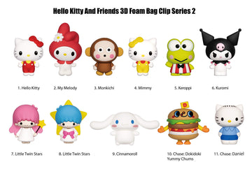 Hello Kitty 3D Foam Bag Clip - Series 2