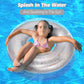 Moko Swim Rings With Glitter, 90Cm Diameter Inflatable Pool Float Swimming Pool Float Tube Round Shaped Swimming Tube Water Fun