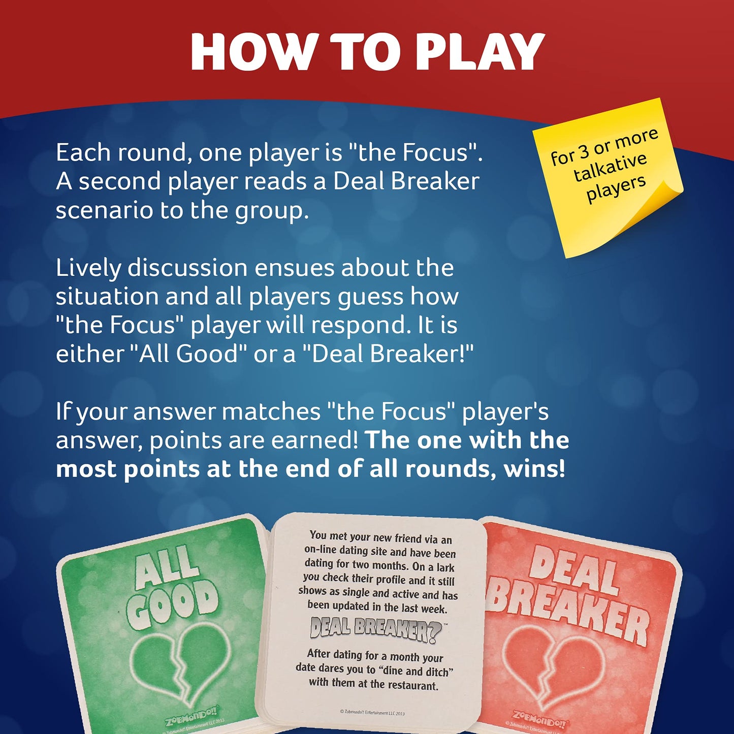 Zobmondo!! Deal Breaker mature-themed Party Dating Card Game  mature-themed Games for Game Night and Date Night