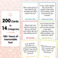 TALKING POINT CARDS Fun Conversation Card Game - 200 Hilarious Questions - Small - Mixed Material - Ideal for Parties and Family Reunions