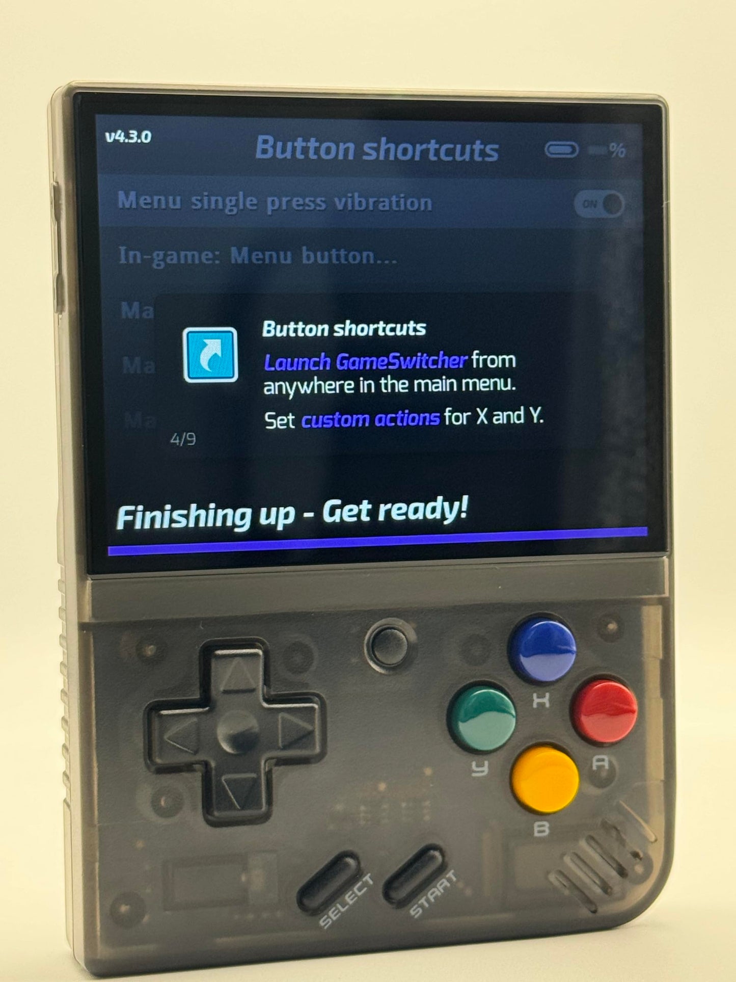 Marryoo MIYOO Mini Plus Game Console - 128GB, 3.5" IPS Screen, Onion OS, Black Transparent