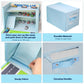 Livememory Toy Car Garage Box - Blue Fabric Storage with Play Mat (Cars Not Included)