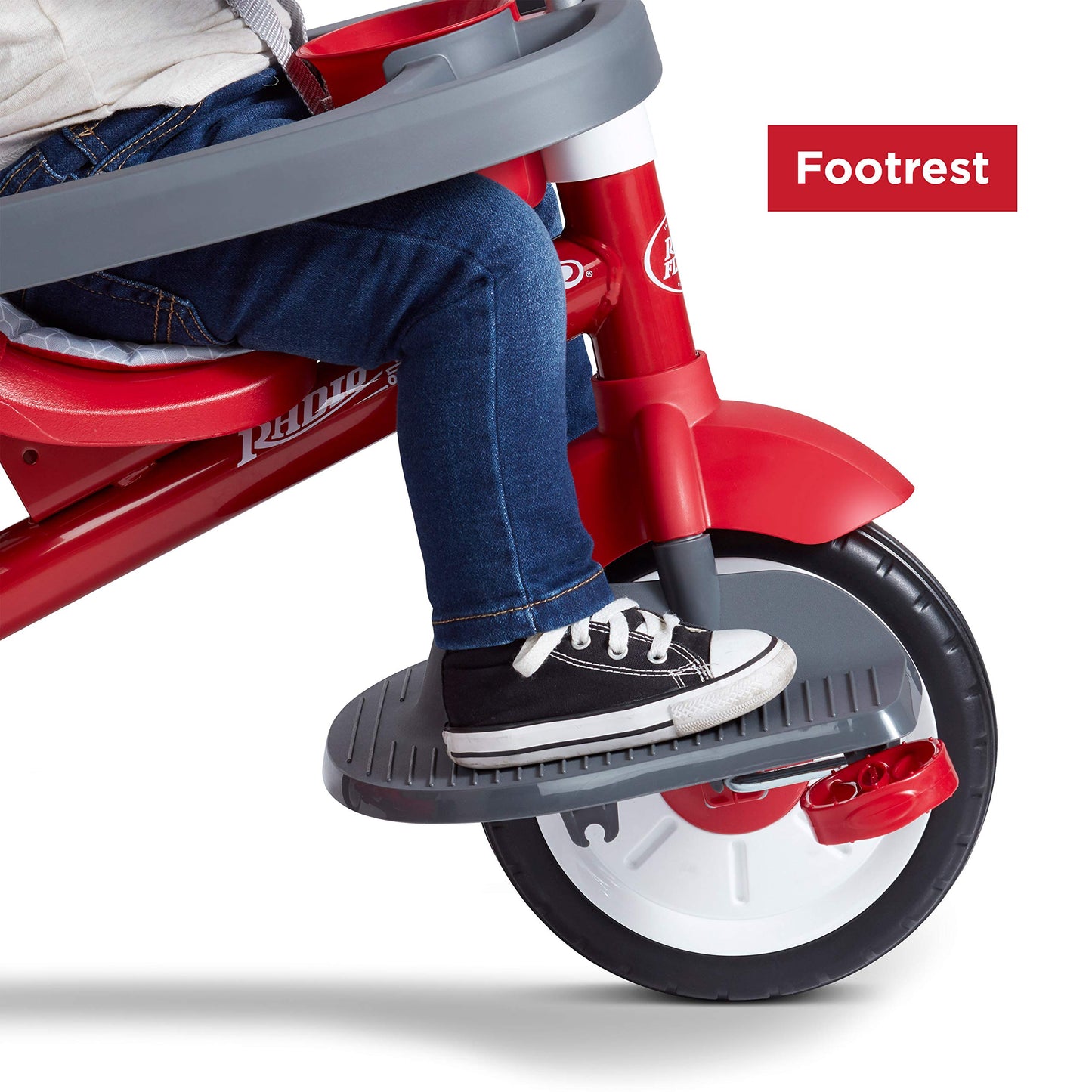 Radio Flyer 4-in-1 Stroll 'N Trike, Red Toddler Trike for Ages 1-5, Alloy Steel, Large, Model 491