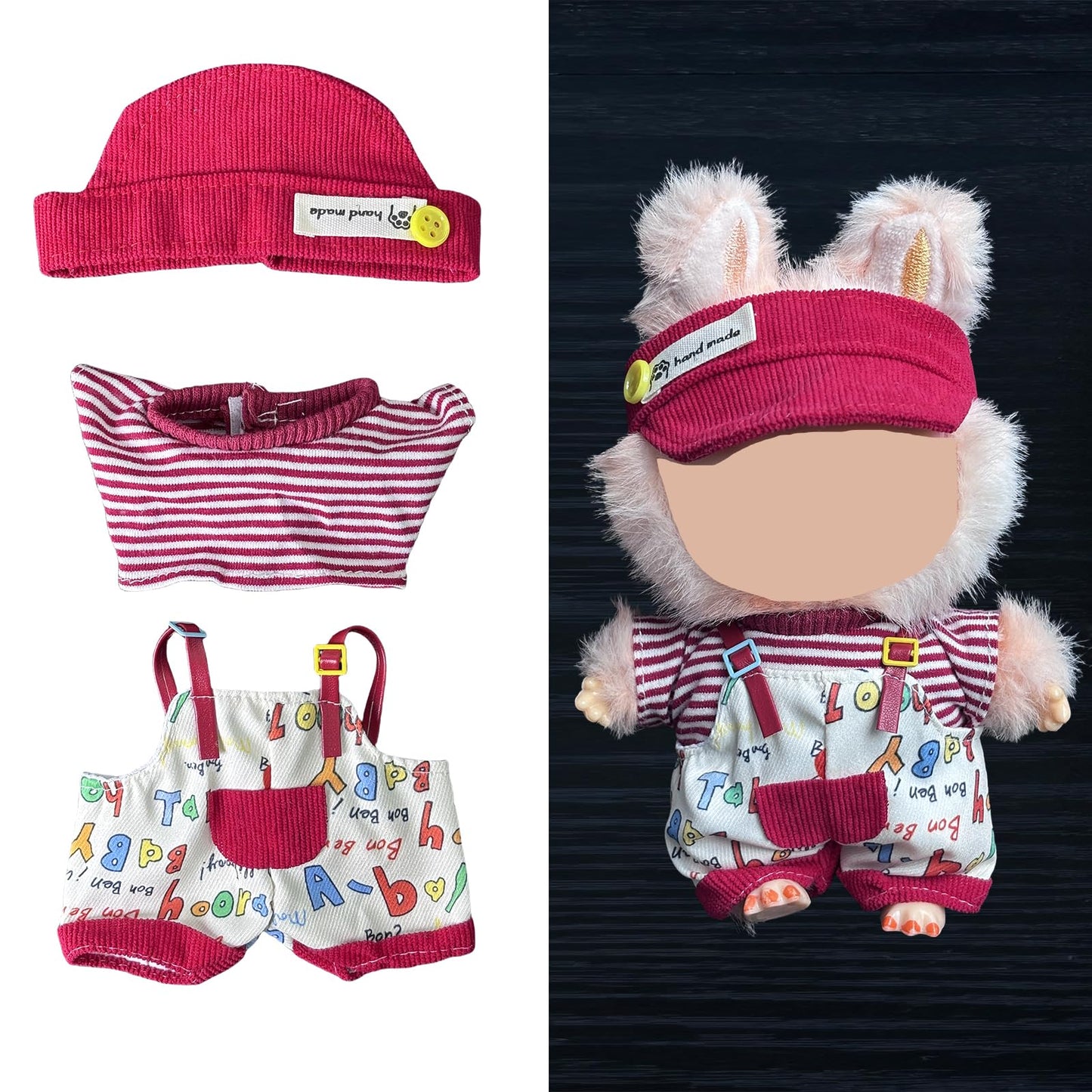 Doll Clothes - Compatible with LBB 5.91-6.7inch(15-17cm) Dolls as Accessories Only  enhanced Dolls Outfit with Accessories  Hand Crocheted Hat  Sweaters  Bag 7