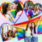 JUNEBRUSHS 42pcs Gay Pride Silicone Bracelets LGBT Sports Rubber Wristbands Accessories for Parades Decorations Party Favors