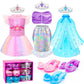 Unicorn Costume & Mermaid Costume For Girls,Blue Princess Dress Up Clothes With Top, Fairy Tutu, Shoes, Crown Toddler Role Play Toy For Halloween Christmas Birthday Party Toys 3 4 5 6 Years