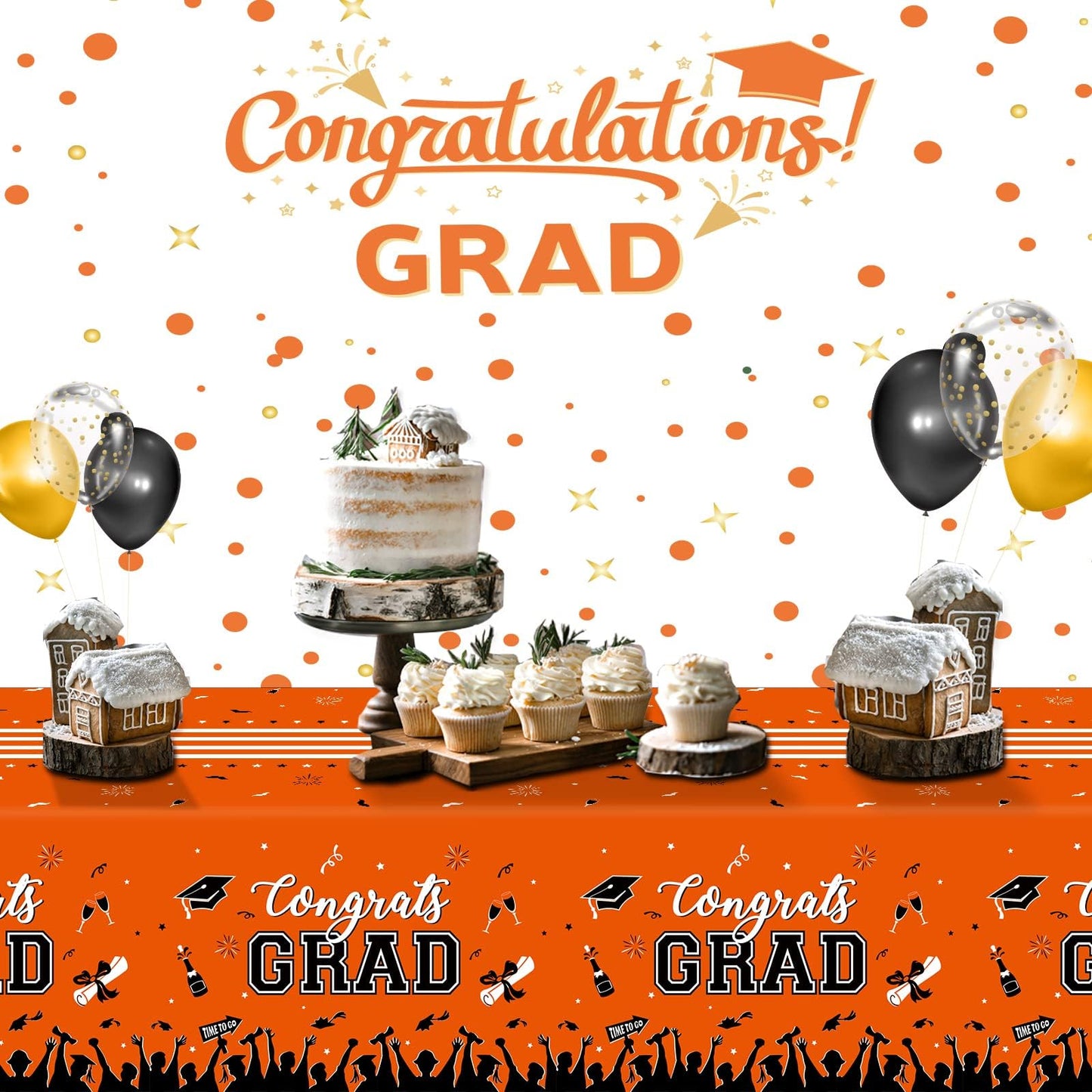 Chiazllta Graduation Party Decorations Gongrats Grad Tablecover Graduation Tablecloths For 2023 Graduation Party Supplies Class