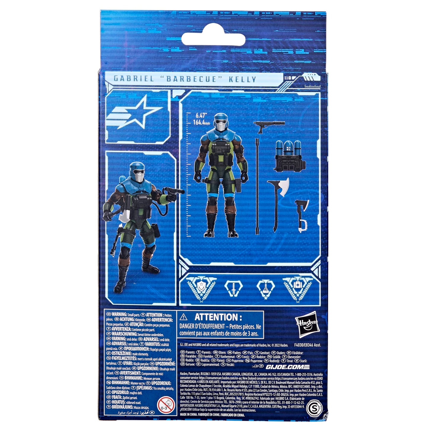 G.I. Joe Classified Series Mad Marauders Gabriel “Barbecue” Kelly Action Figure 58 Collectible Premium Toy 6-Inch-Scale Custom Package Art
