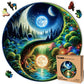Yin Yang Natures Balance - 350 Piece Wooden Puzzles for mature-themeds - 15 x 14.9 in - Extra-Thick 5 mm Wood Puzzle  Hand-Shaped Pieces  Round Mosaic Design - enhanced Gift for Puzzle Lovers by LEOGOR