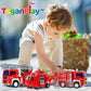 TeganPlay Fire Truck 3 Pack Friction Powered Fire Rescue Vehicle Car Set with Lights and Sounds Including Helicopter, Firefighte