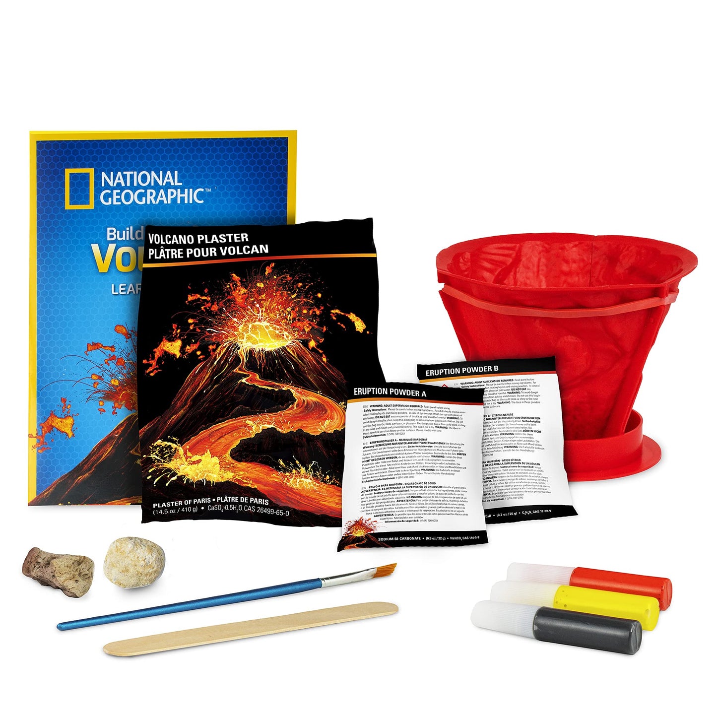 National Geographic Make Your Own Volcano Kit for Kids - Childrens Science Experiments with Authentic Volcanic Rocks | STEM Toys