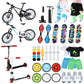 Hanaive 45 Pcs Mini Finger Toys Gift Finger Skateboards Bike Scooter Mini Skate Board Finger Tops Pants Shoes for Boys Girls Party