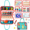 Busy Board For 1 2 3 4 Year Old Toddler Montessori Busy Book Sensory Learning Toys For Boys Girls Birthday Idea Gift (Green)