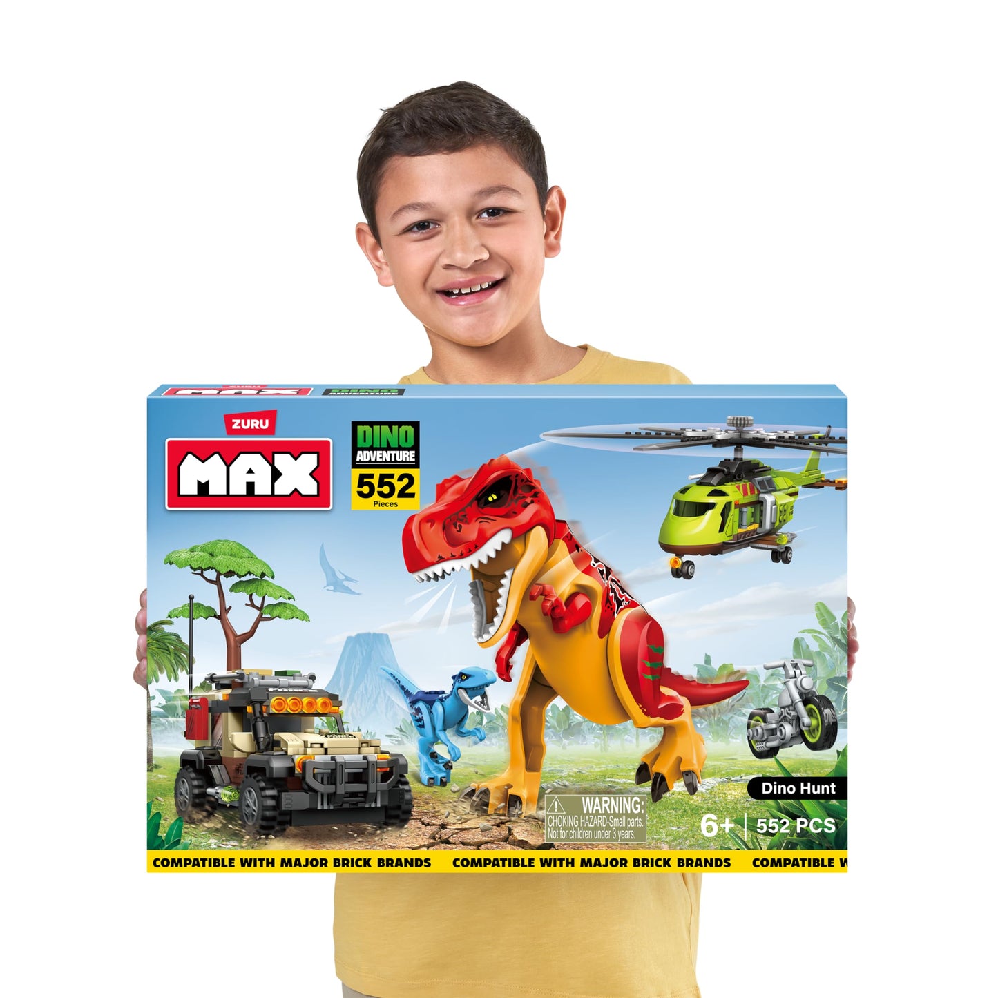 ZURU MAX-Dino Adventure US-Series 1-(552 pcs) Box PLAYSET Assorted