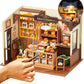 Robotime Miniature House Kit Diy Mini Dollhouse With Accessories Tiny Store Making Kit With Led Light Hobby Birthday Gifts For Kids & Adults