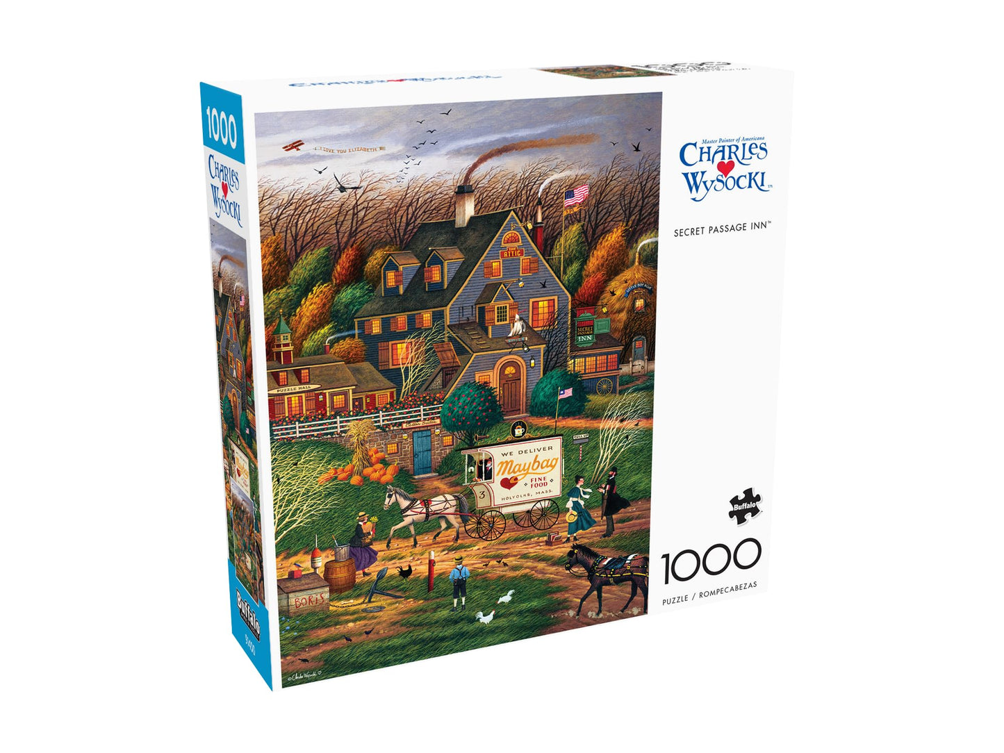Buffalo Games 1000 Piece Jigsaw Puzzle - Secret Passage Inn - Large Multicolor - Challenging for Adults - Model 13315