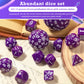 Civaner 15 Pcs Complete Polyhedral Dice Set D3-D100 Spherical RPG Dice Set in Opaque Black, 100 Sides for Role Playing Table Gam
