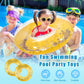 Whaline 4Pcs Inflatable Pool Floats Toys Swim Tubes Rings Glitter Yellow Pool Tube For Teen Boys Girls Outdoor Summer Swimming Pool Beach Party Favors Supplies