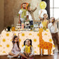 4 Pack Boho Sun Birthday Party Tablecloths Boho Hippie Sunshine Table Covers Rainbow Groovy Tablecloths Retro Hippie Table Cover