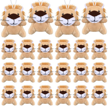 Shappy 30 Pcs Mini Lion/Tiger Stuffed Animal Toys Small Lion/Tiger Stuffed Animals Bulk Baby Shower Safari Nursery Decor Birthda