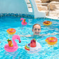 Kleeblatt Pool Drink Floaties, Flamingo Inflatable Drink Holders Floating Cup Holders Drink Floats for Pool Party