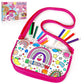 Ambesi Coloring Handbag, Color Your Own Bag, DIY Party Graffiti Bag with 12 Color Pens, Arts and Crafts Kit, Gift for Girls (Rai