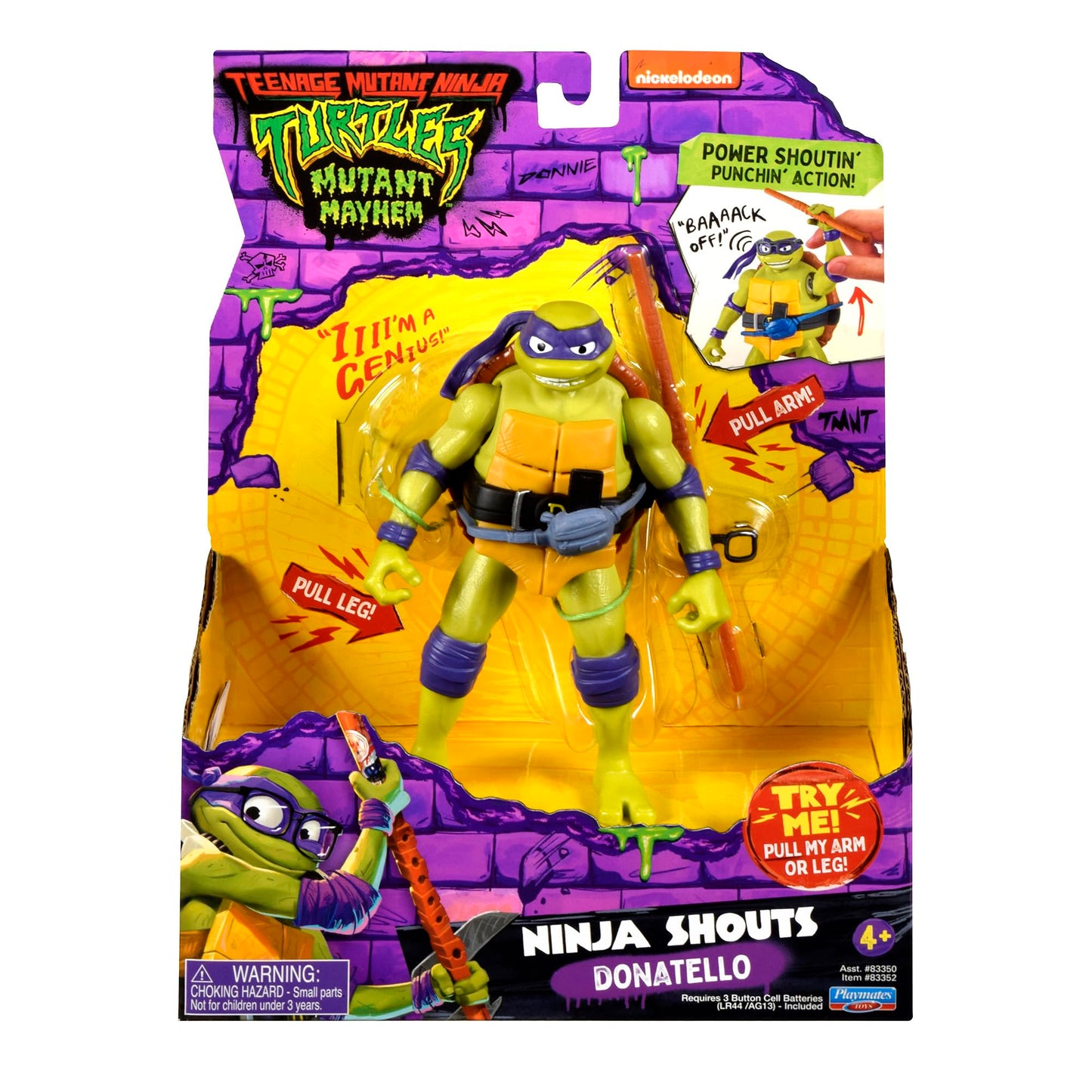 Teenage Mutant Ninja Turtles Donatello Deluxe Figure, 5.5" Plastic, Multi Color, Model 83352CO