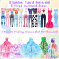 Bnuzeiyi 75Pcs Doll Clothes And Accessories With Doll Closet For 11.5 Inch Doll - Fashion Design Doll Set Including Wedding Dress Fashion Dresses Outfits Tops And Pants Hangers Bags For Girls