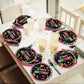 Tevxj 96Pcs Mexican Fiesta Happy Birthday Tableware Set Mexico Dinnerware Disposable Dessert Plates Fiesta Party Plates Napkins Forks For Happy Birthday Party Decorations Supplies 24 Guests
