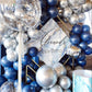 Partywoo Blue And Silver Balloons, 142 Pcs Navy Blue And Silver Balloons Different Sizes Pack Of 18 Inch 12 Inch 10 Inch 5 Inch For Balloon Garland Or Arch As Birthday Decorations, Party Decorations