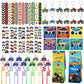 Xipegpa Truck Car Party Favors Set Truck Cars Keychains Slap Bracelet Diy Stickers Straws Car Bags For Kids Truck Car Themed Birthday Party Supplies Goodie Bag Fillers (Truck Car)
