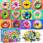 100 Pieces Puzzles For Kids Ages 4-8 | Delicious Donuts Jigsaw Puzzles | Large 100 Piece Puzzle For Toddler Children | Sturdy,Safe | Engaging & Educational Toys Great Gift For Boys Girls,15X10In