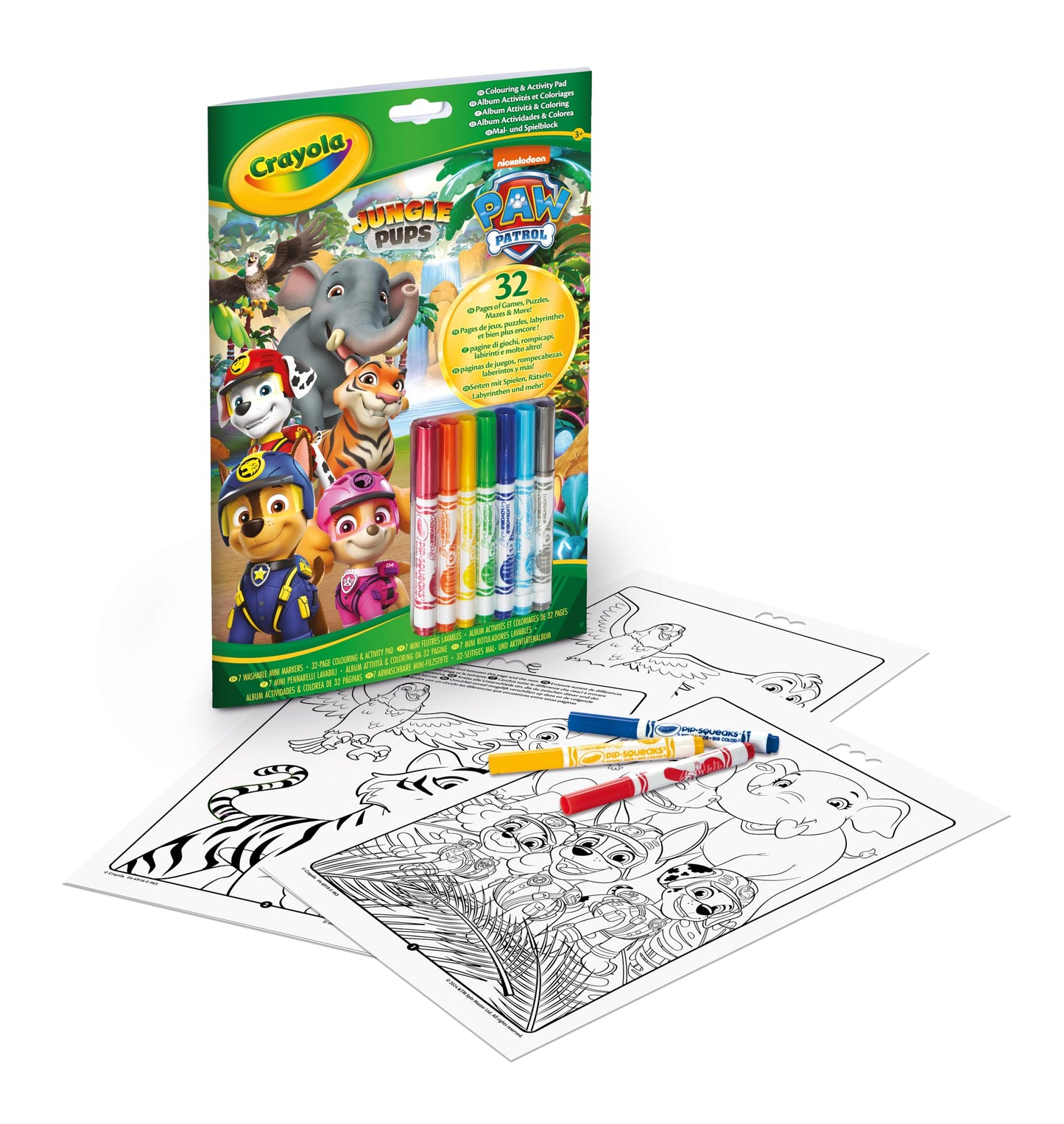 Crayola Paw Patrol Coloring & Activity Pad, 32 Pages & 7 Markers