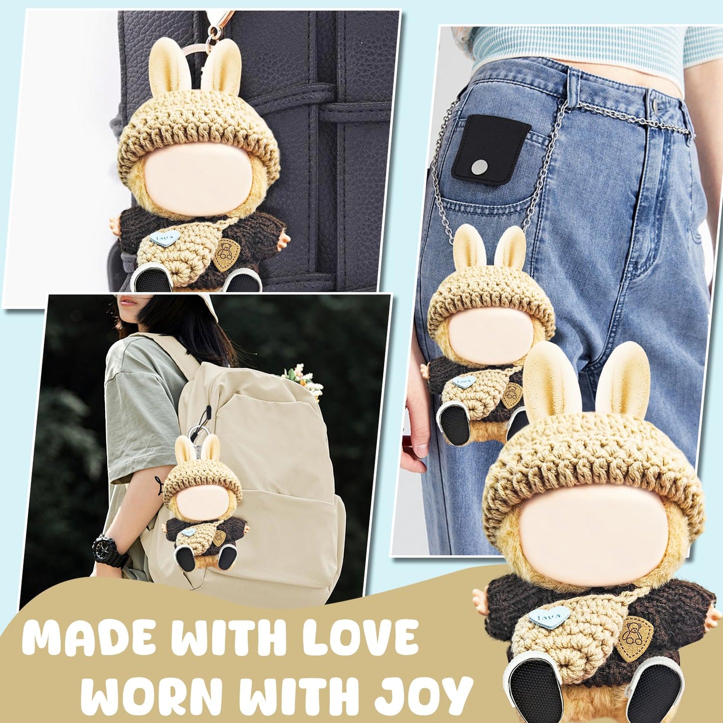 Cute Doll Clothes Design Outfits Blind Mystery Box Mart Accessories Mini La Boo-Boo Big Into Energy Monster Labooboo Case Cover