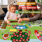 CHEFAN Farm Animals Felt Story Board Set, 3.9 Ft 99 Pcs Preschool Farmhouse Barnyard Theme Flannel Board Storytelling Early Lear
