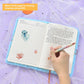 Wernnsai Plush Mermaid Notebook - Sparkly Embroidery Girls Diary With Lock Journal For Kids Girls Birthday Christmas Valentine Gift Travel School A5 Secret Diary Writing Drawing Notepad