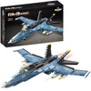 Apostrophe Games F/A-18 Hornet Fighter Jet Building Block Set - 772 Pcs - F-18 Air Force Jet Building Block Plane Toy for Kids O