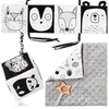 The Ultimate Tummy Time Toys Set Of 3 - Soft High Contrast Book, Toy Block, Crinkle Paper And Teether - Stimulating Black & White Sensory Development Toys For Newborns & Infants 0-3, 0-6 Months