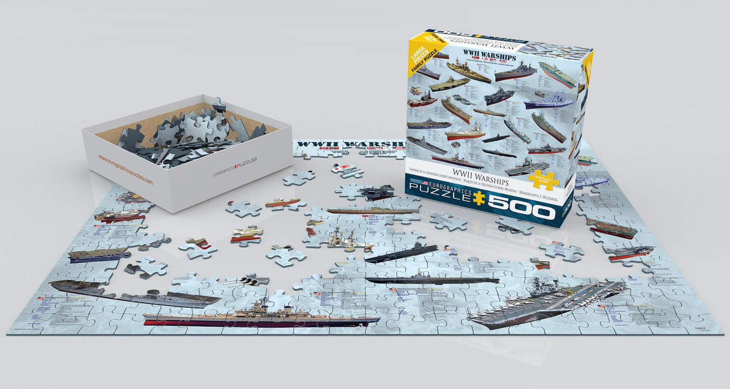 World War Ii Warships Puzzle, 500-Piece