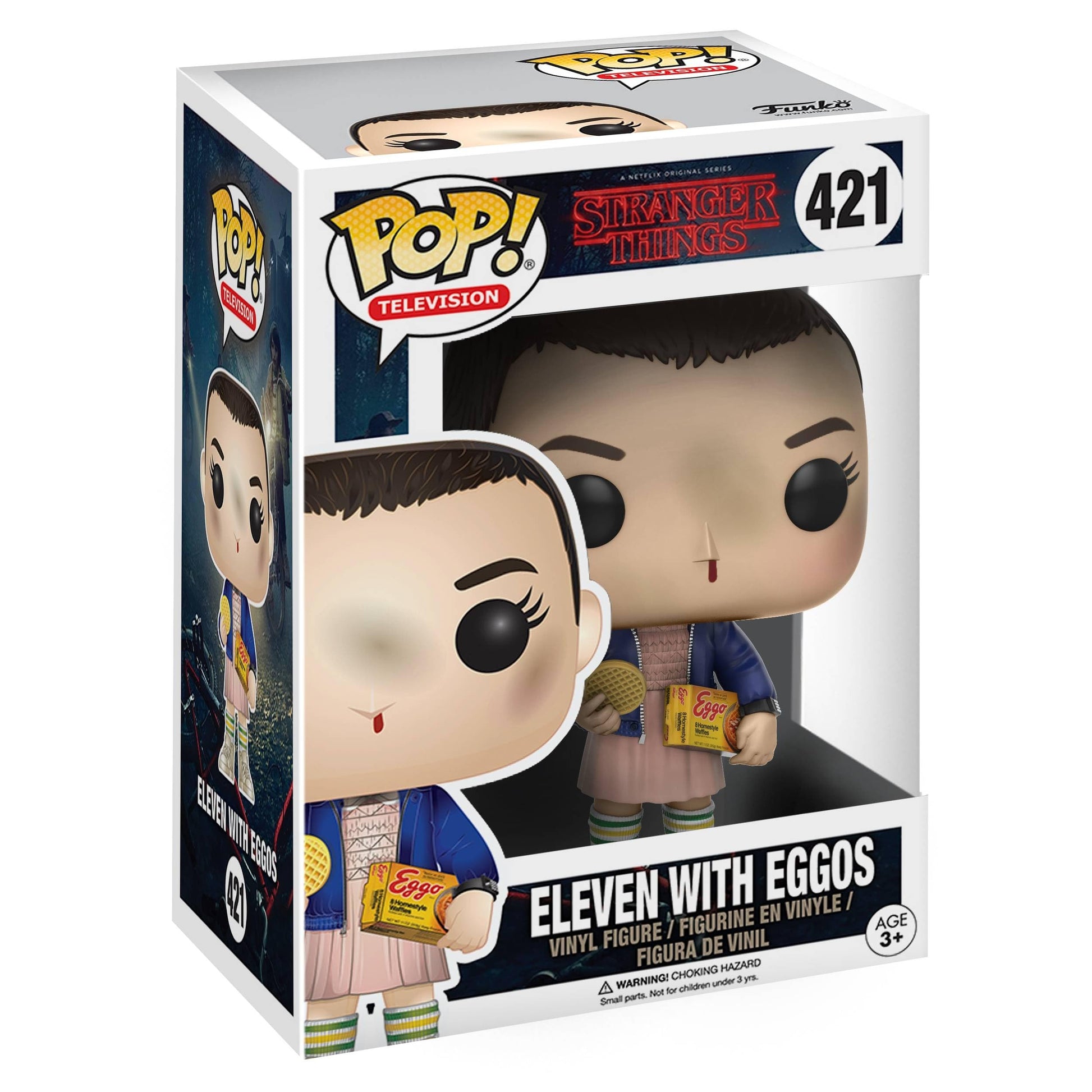 Funko Pop Stranger Things Eleven with Eggos Vinyl Figure  Styles May Vary - with/Without Blonde Wig Multicolor Standard 13318 - Collectable Vinyl Figure - Gift Idea - Official Merchandise