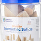 Learning Resources Geometric Solids, Wooden Shapes, Set Of 12 Geometric Shapes, Ages 6+, Multi-Color