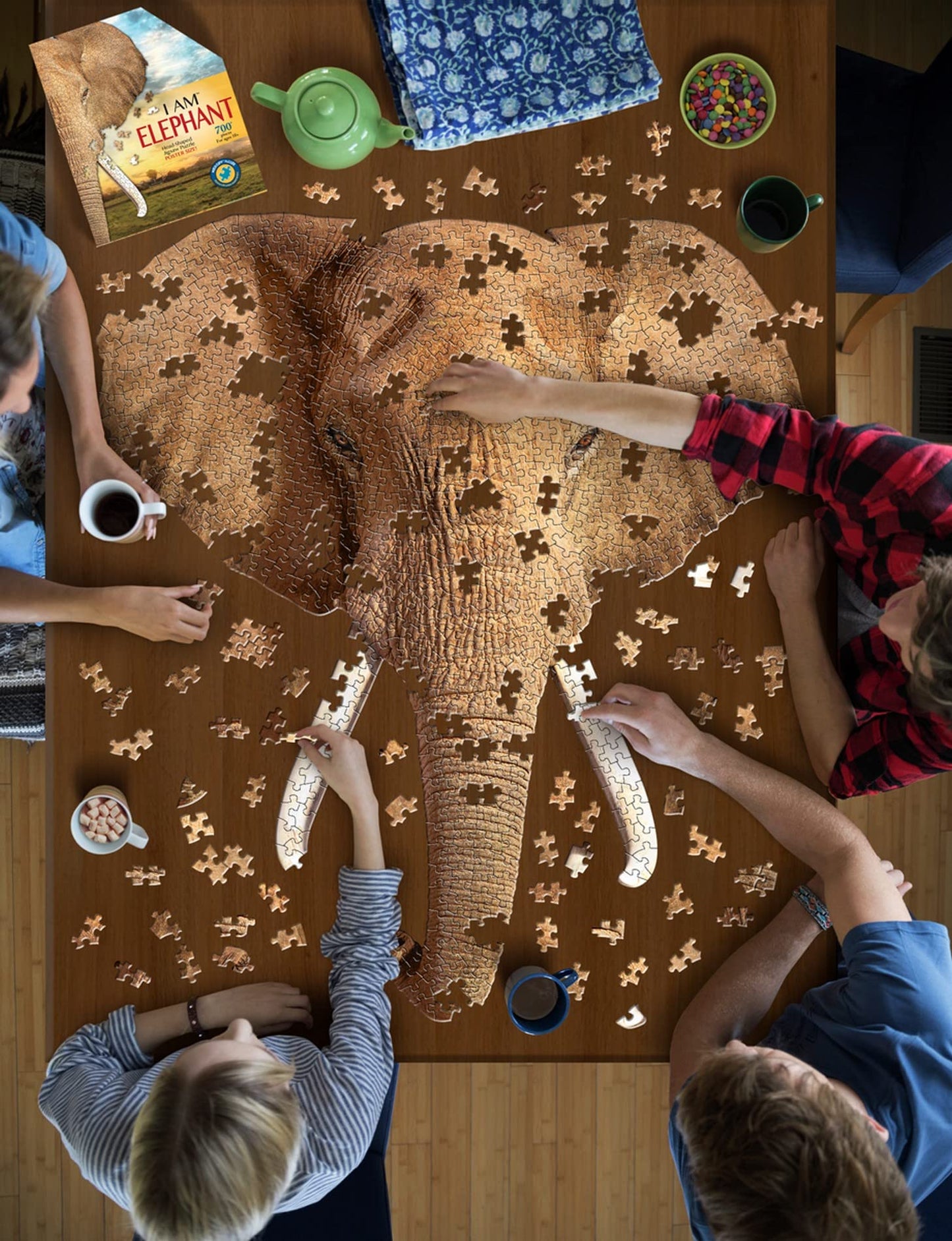 Madd Capp Puzzles - I Am Elephant - 700 Pieces - Animal Shaped Jigsaw Puzzle