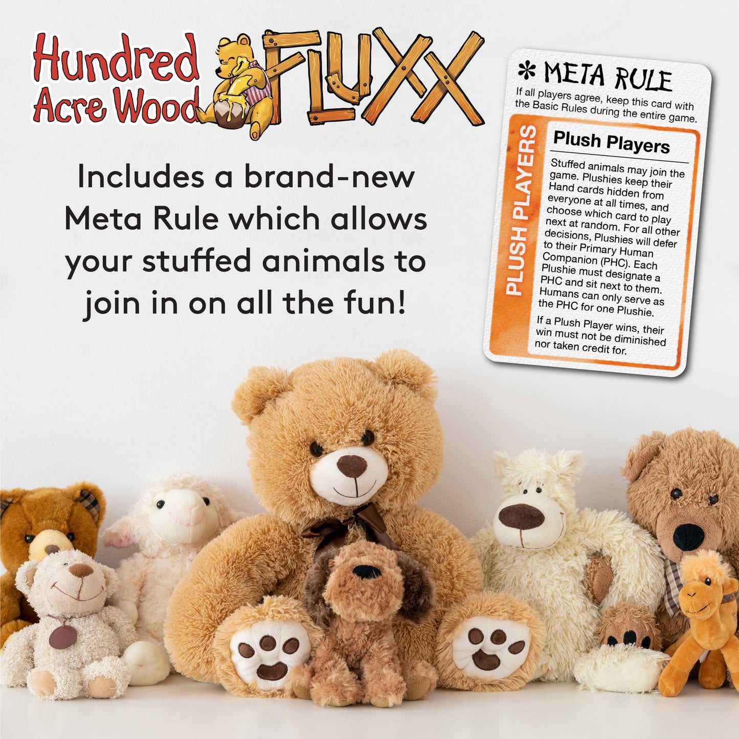 Looney Labs Hundred Acre Woods Fluxx Card Game, Family-Friendly Fun, Quick Rounds, Ages 8+, Multicolored, Model LOO130