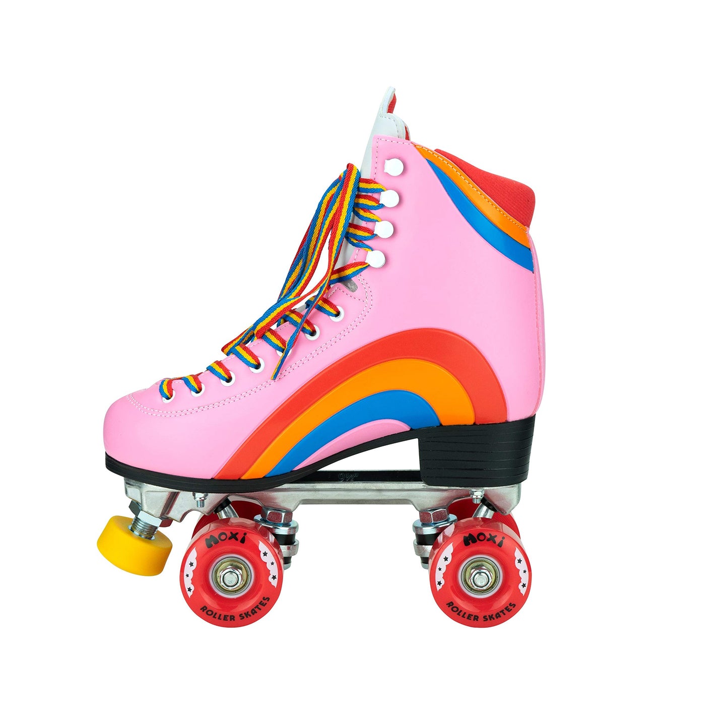 Moxi Rainbow Rider Roller Skate - Fun and Fashionable Womens Roller Skates | Pink Heart | Size 5