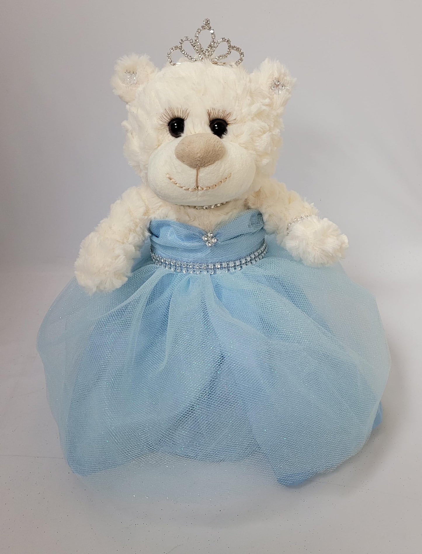 Kinnex Collections Since 1997 12' Quince Anos Quinceanera Last Doll Teddy Bear With Dress (Centerpiece) ~ Arc09831-4 (Baby Blue)