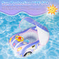 Baby Pool Float with Canopy: Baby Floats for Infants Toddler 6-48 Months Qoosea Swimming Floaties with UPF50+ Sun Protection & Toy Play Steering Wheel & Patch Kit (Purple)