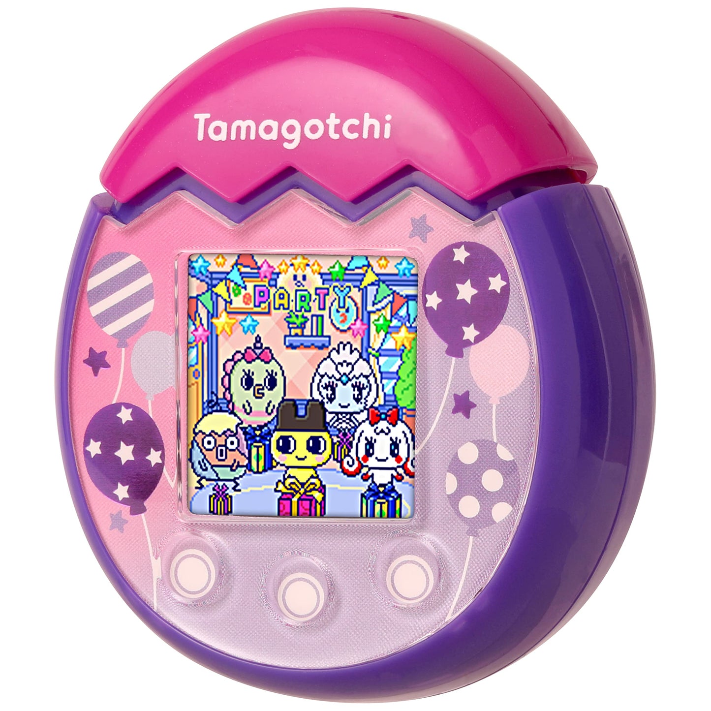 Tamagotchi Pix - Party Balloons (Purple) - Interactive Digital Toy for Kids, Fun & Collectible