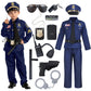 Spooktacular Creations Halloween Police Costume For Kids, Dark Blue Police Officer Costume For Boys, Toddler Cosplay Roleplay Themed Party (3T (3-4 Yrs))