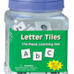 Eureka Tub Of Letter Tiles Back To School Classroom Supplies Educational Toy, 1'' X 1'' Tiles, 176 Pc
